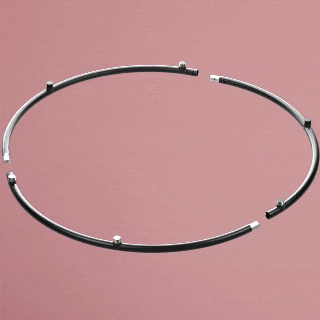 Robust three-piece bellicon frame.