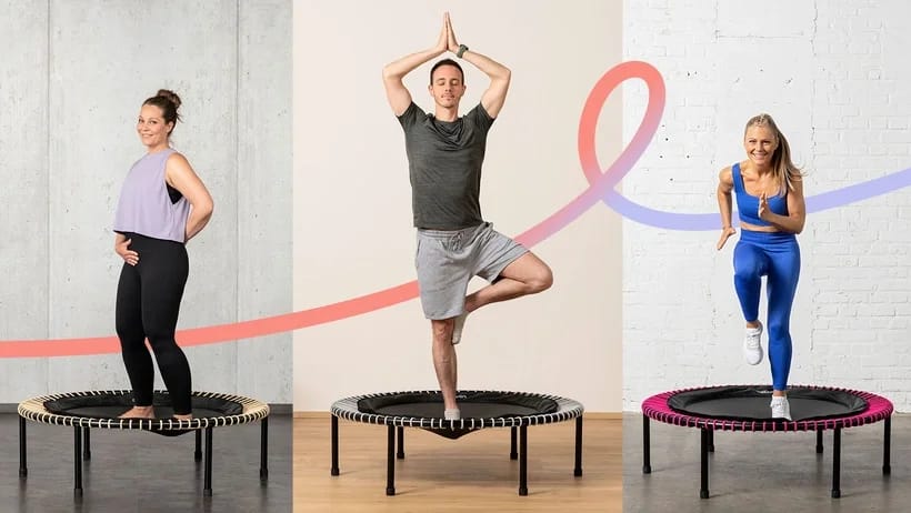 Plusieurs personnes s’entraînent sur le bellicon et pratiquent des exercices pour le plancher pelvien, la relaxation et le fitness.