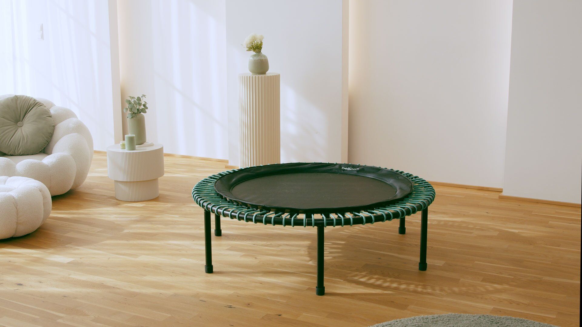 Vue standard d’un rebounder bellicon édition menthe.