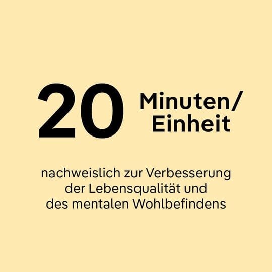 20 Minuten pro Einheit auf dem Minitrampolin können nachweislich die Lebensqualität und das mentale Wohlbefinden verbessern.