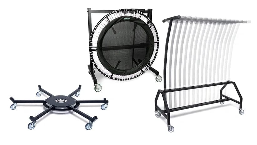 bellicon rolling carts for easy storage.