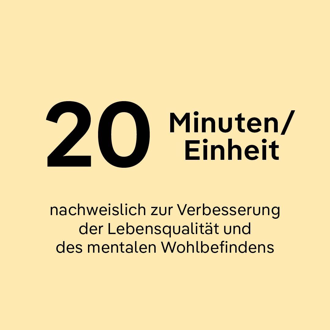 20 Minuten pro Einheit auf dem Minitrampolin können nachweislich die Lebensqualität und das mentale Wohlbefinden verbessern.