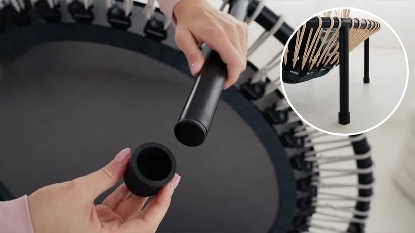 The durable rubber caps absorb shocks and reduce vibrations.