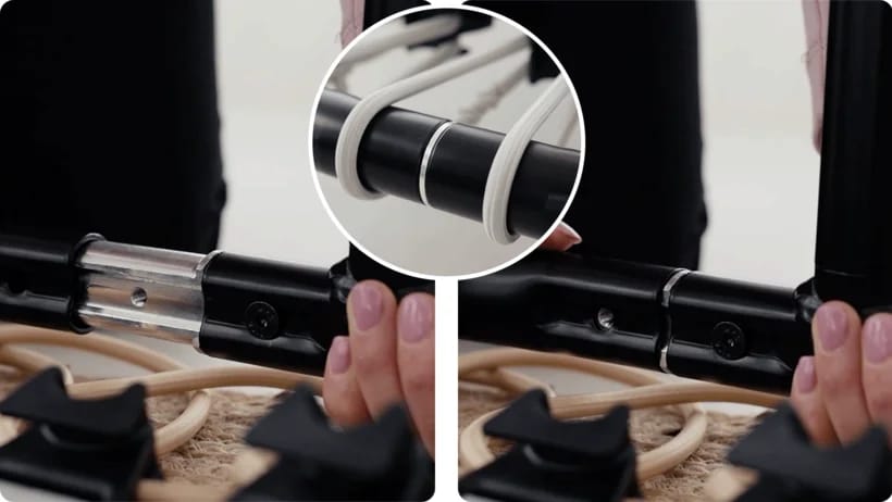 A bellicon frame: Powder-coated stainless steel with connecting parts made of high-quality aluminium.